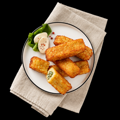 BATATA SUICA MUSSARELA COM ESPINAFRE
