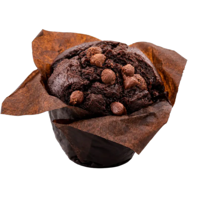 MUFFIN DE CHOCOLATE COM GOTAS